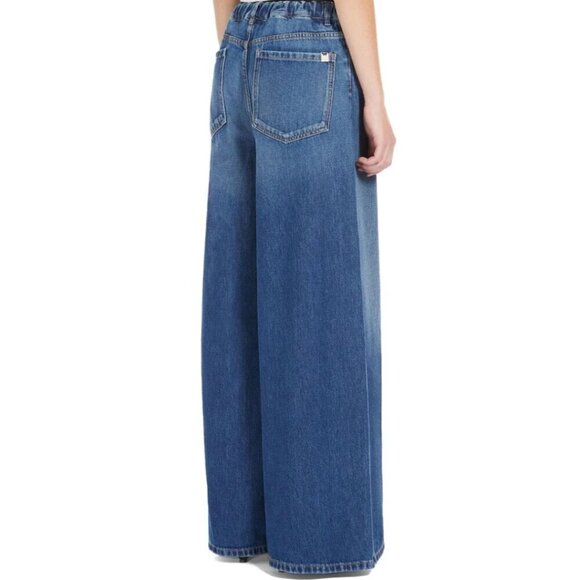 Weekend MaxMara | Abitata Blue Wide Leg Jeans - Picture 4 of 16